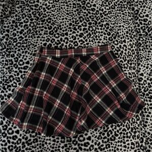 Forever 21 Black and Pink Plaid Mini Skirt